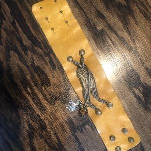 FINAL PRICE** EUC Charm Leather Bracelet